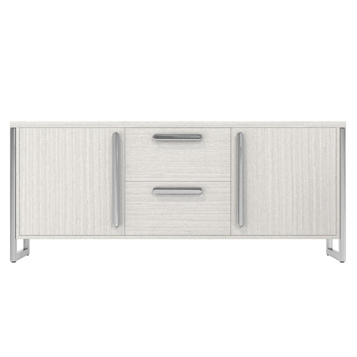 Stratum Polished Nickel & Wood Buffet
