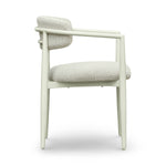 Annika Textured Outdoor Dining Arm Chair in Cream