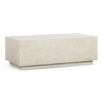 Romy 47" Coffee Table in Cream Travertine