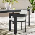 Tahoe Outdoor Aluminum Dining Chair in Gray White