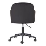 Sydney Velvet Office Chair in Black