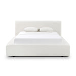 Meena Upcycled Linen Storage King Bed in Cream