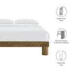 Runa King Wood Platform Bed in French Oak