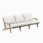 Saratoga Outdoor Teak Sofa in Weathered Gray