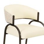 Tatum Vegan Leather Dining Chair in Cream