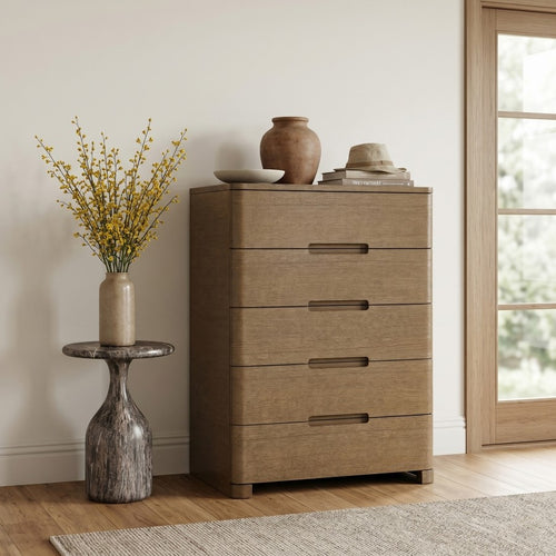 Caswell Oak Chest in Brown