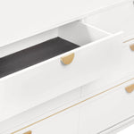 Julieta 62" Acacia Wood 6-Drawer Dresser in Cream