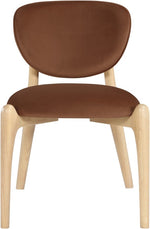 Velora Velvet Dining Chair in Cognac