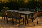 Maldives Mesh and Rope Outdoor Dining Chair in Grey