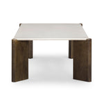 Restis 52" Quartz Coffee Table in Cream