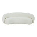 Kendall 90" Velvet Sofa in Sand 2-Tone Chenille