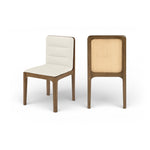 Ellis Vegan Leather Dining Chair in Cream