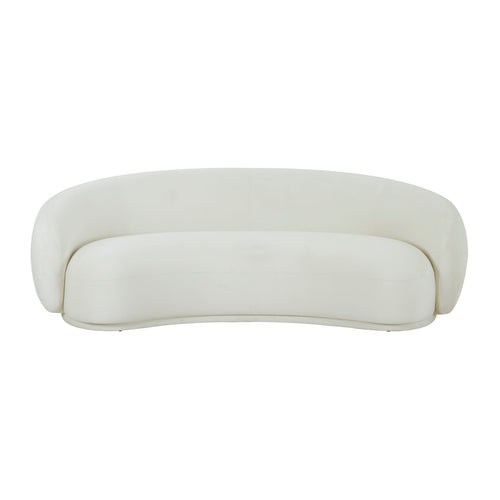 Kendall 90" Velvet Sofa in Cream Velvet