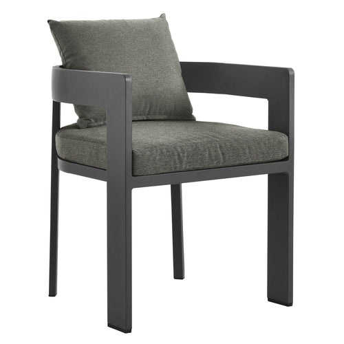 Tahoe Outdoor Aluminum Dining Chair in Gray Charcoal