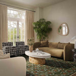 Lou 91" Velvet Sofa in Cafe Au Lait
