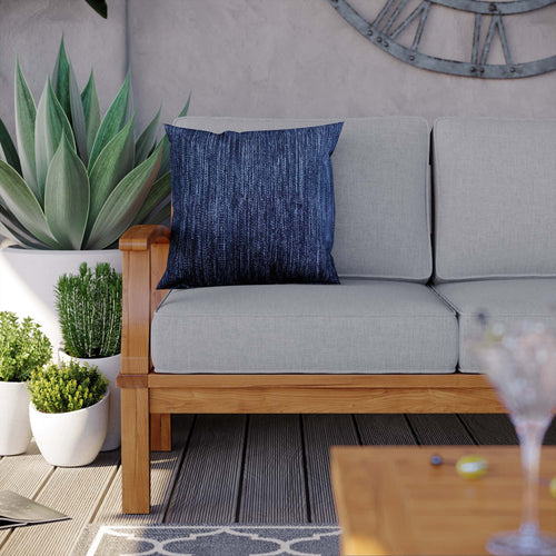 Marina Outdoor Teak Sofa in Natural Gray