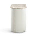 Marlene 47" Faux Travertine Vanity Desk in Cream