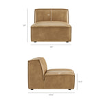 Restore 4-Piece Vegan Leather Sectional in Toast