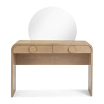 Moonrise 48" Natural Ash Vanity Desk with Mirror in Natural Ash