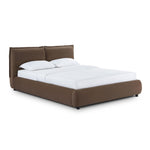Mel Faux Mohair Velvet King Bed in Brown
