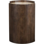 Solstice Travertine End Table in Brown