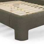 Orphea King Boucle Bed in Kale Green