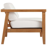 Bayport Outdoor Teak Wood 2-Seater Loveseat in Natural White