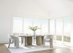 Arcadia Oval Faux Stone Dining Table with Leaf