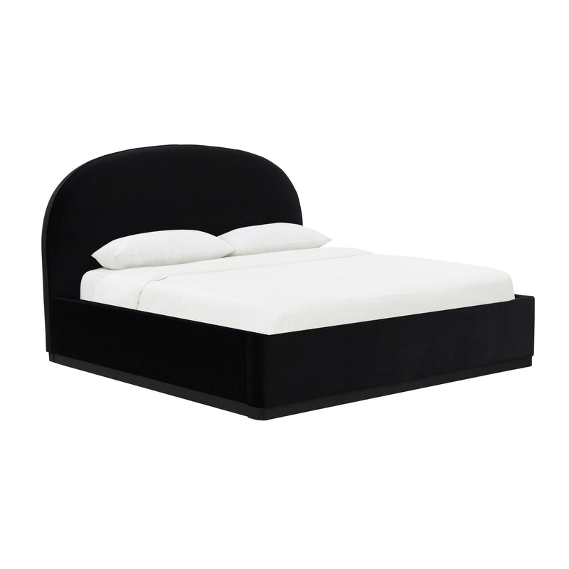 Marlow Velvet King Bed in Black