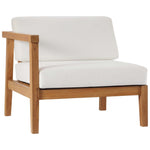 Bayport Outdoor Teak Wood 2-Seater Loveseat in Natural White