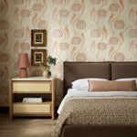 Mel Faux Mohair Velvet King Bed in Brown