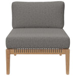 Clearwater Outdoor Teak Wood Sofa in Gray Graphite