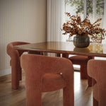 Malone Chenille Dining Chair in Rust