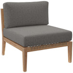 Clearwater Outdoor Teak Wood Sofa in Gray Graphite