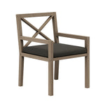 Northlake Outdoor Teak Dining Armchair in Flint Gray
