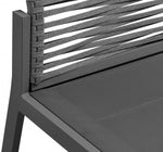 Maldives Mesh and Rope Outdoor Dining Chair in Grey