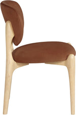 Velora Velvet Dining Chair in Cognac