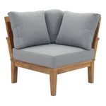 Marina 6 Piece Outdoor Teak Set in Natural Gray