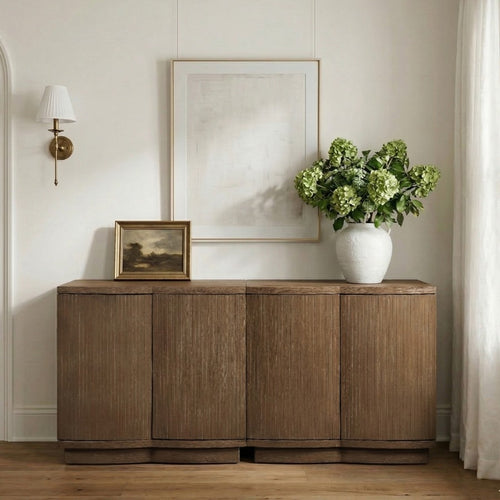 Aveline Oak 2pc Sideboard in Brown