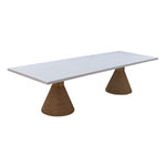 Rishi 120" Rope Rectangular Dining Table in Natural/White
