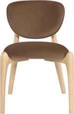 Velora Velvet Dining Chair in Brown