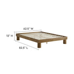 Runa King Wood Platform Bed in French Oak