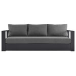 Tahoe Outdoor Aluminum Sofa in Gray Charcoal
