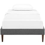 Tessie King Fabric Bed Frame in Gray
