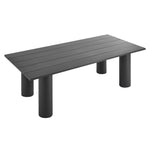 Nautica Outdoor 87" Rectangular Aluminum Dining Table in Graphite