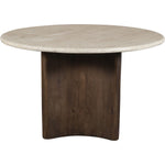 Pietra 48" Travertine Dining Table in Brown