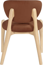Velora Velvet Dining Chair in Cognac