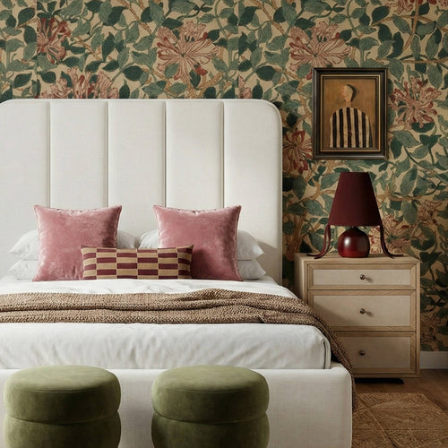 Parker King Chenille Bed in Cream