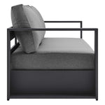 Tahoe Outdoor Aluminum Sofa in Gray Charcoal