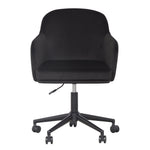 Sydney Velvet Office Chair in Black
